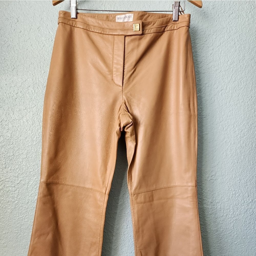 Hugo Buscati the upscale minimalist leather flare pants - Picture 4 of 16